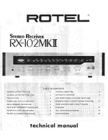 Rotel RX-102MKII - Technical manual 